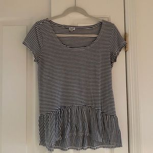 Splendid Short Sleeve Peplum Tee